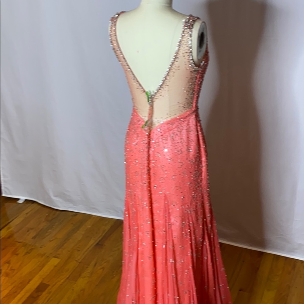 Coral Prom Gown - Picture 6 of 8